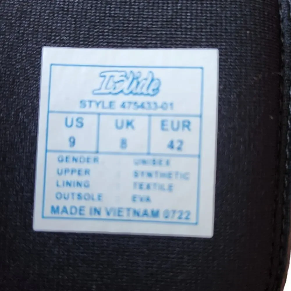 ISlide Black Slide On Adjustable Sandals Ram Unisex Size 9‎